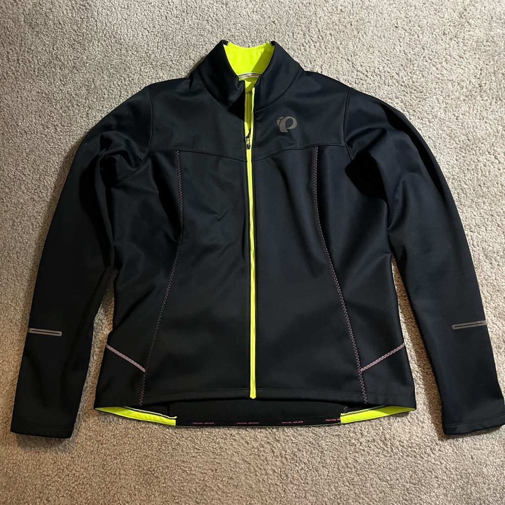 Pearl Izumi women’s Performance Jacket in Black and Neon Yellow